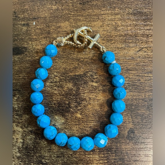 Cole Haan Turquoise Bead Anchor Bracelet - Picture 7 of 7